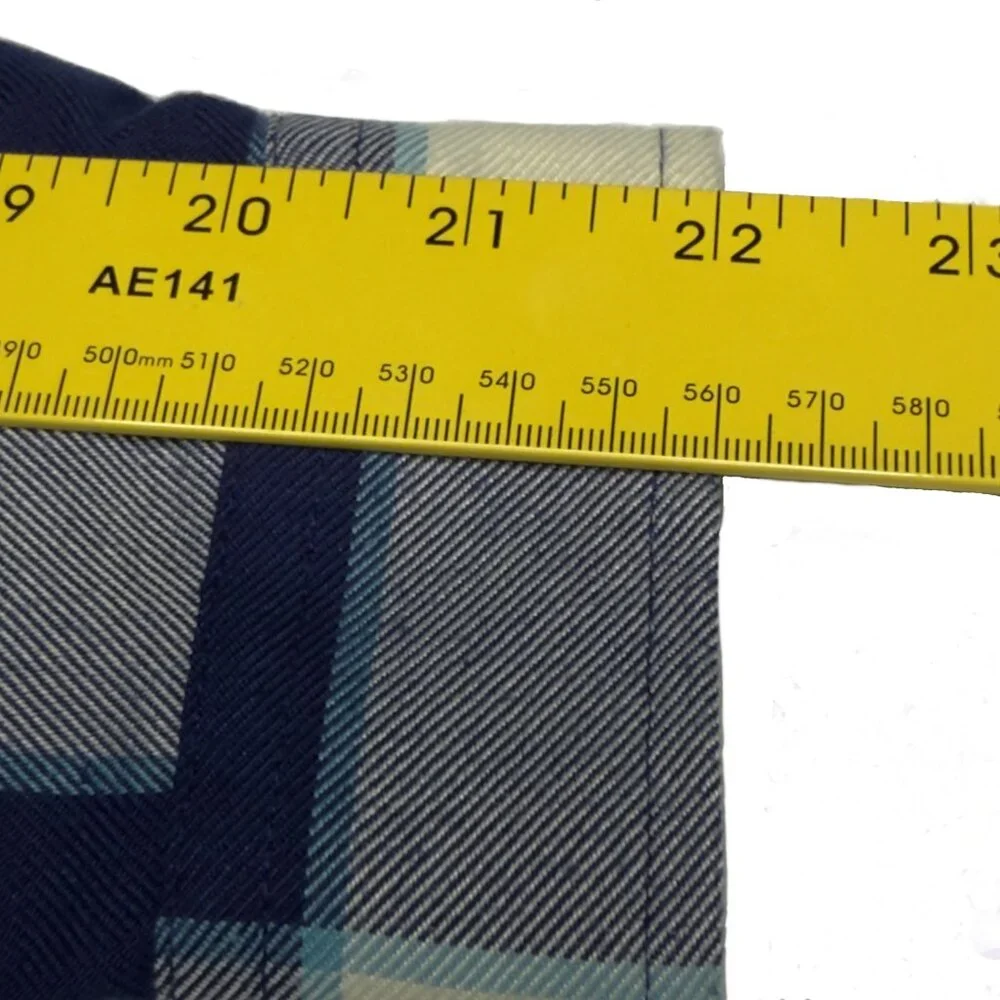 DIXXON DFC Youth Blue White Plaid Flannel Shirt Pearl Snap XL NWOT - Picture 10 of 10